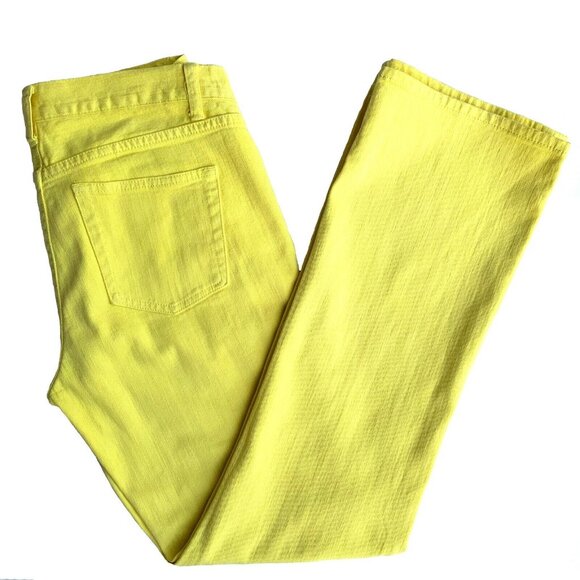 Women's Boot Cut Low Rise Jeans Bright Yellow - Picture 5 of 14